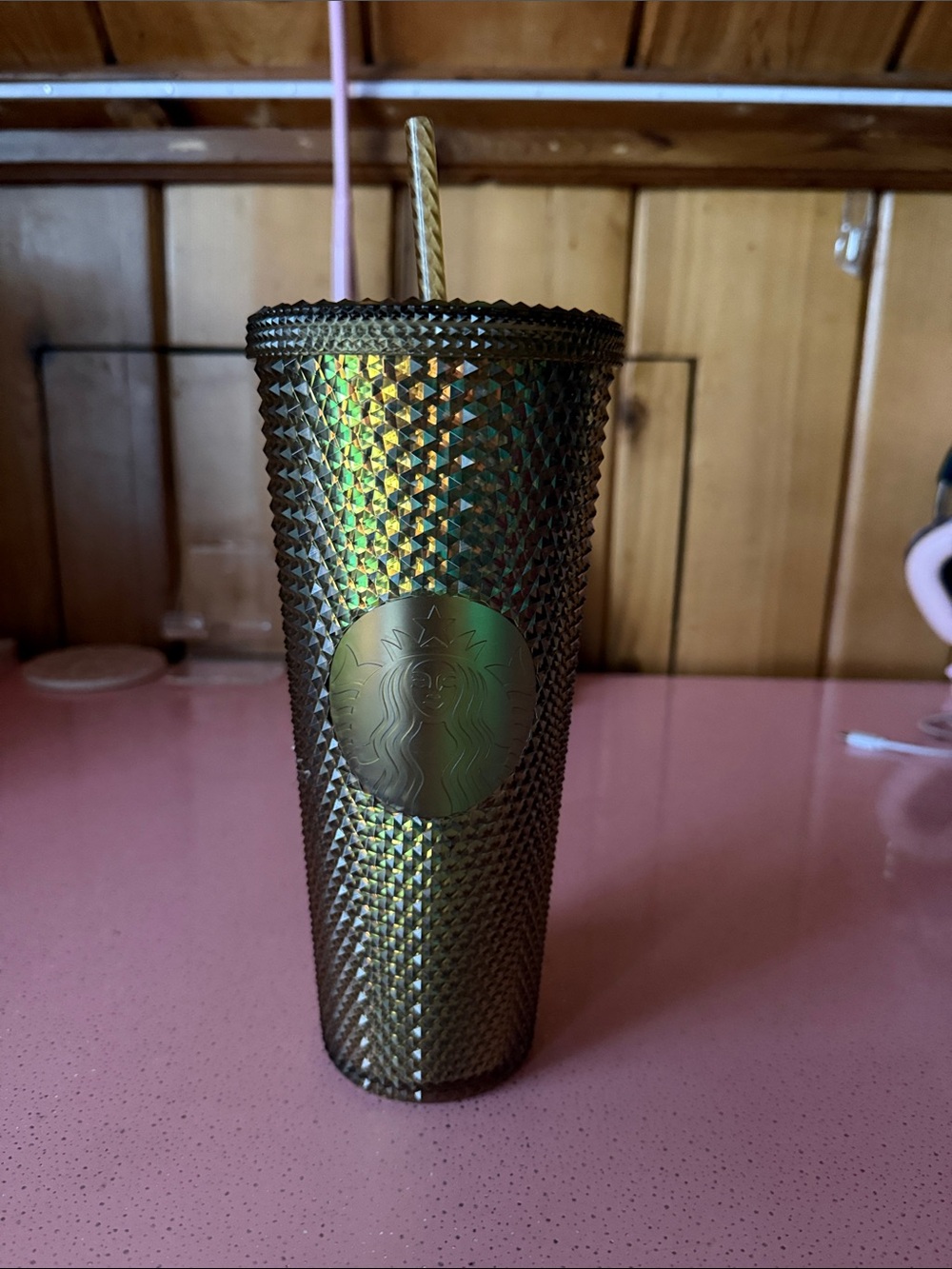 Starbucks Iridescent Studded Tumbler - Green/Gold
